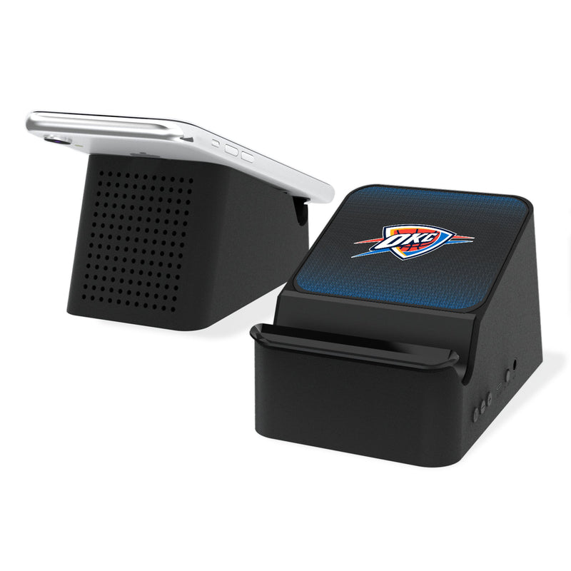 Oklahoma City Thunder Linen Wireless Charging Station and Bluetooth Speaker