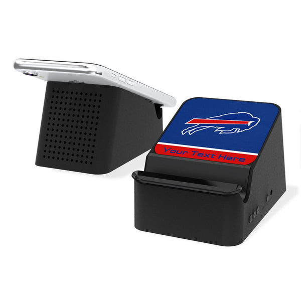 Buffalo Bills Personalized Endzone Solid Wireless Charging Station and Bluetooth Speaker