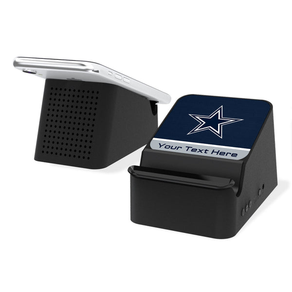 Dallas Cowboys Personalized Endzone Solid Wireless Charging Station and Bluetooth Speaker