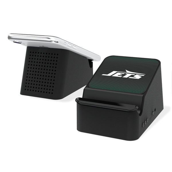 New York Jets Linen Wireless Charging Station and Bluetooth Speaker