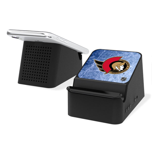 Ottawa Senators Ice Flood Wireless Charging Station and Bluetooth Speaker