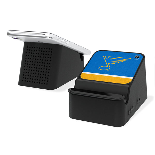 St. Louis Blues Stripe Wireless Charging Station and Bluetooth Speaker