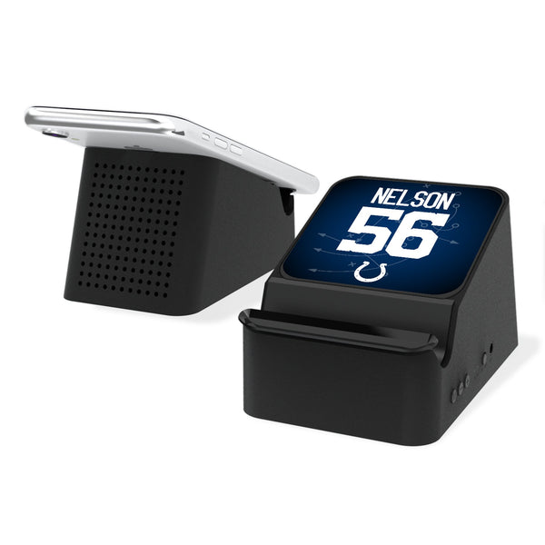 Quenton Nelson Indianapolis Colts 56 Ready Wireless Charging Station and Bluetooth Speaker
