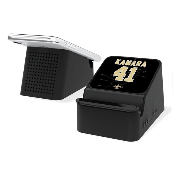 Alvin Kamara New Orleans Saints 41 Ready Wireless Charging Station and Bluetooth Speaker