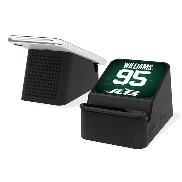 Quinnen Williams New York Jets 95 Ready Wireless Charging Station and Bluetooth Speaker