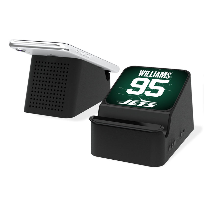 Quinnen Williams New York Jets 95 Ready Wireless Charging Station and Bluetooth Speaker