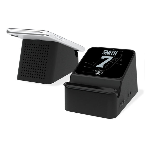 Geno Smith Las Vegas Raiders 7 Game Tactic Wireless Charging Station and Bluetooth Speaker
