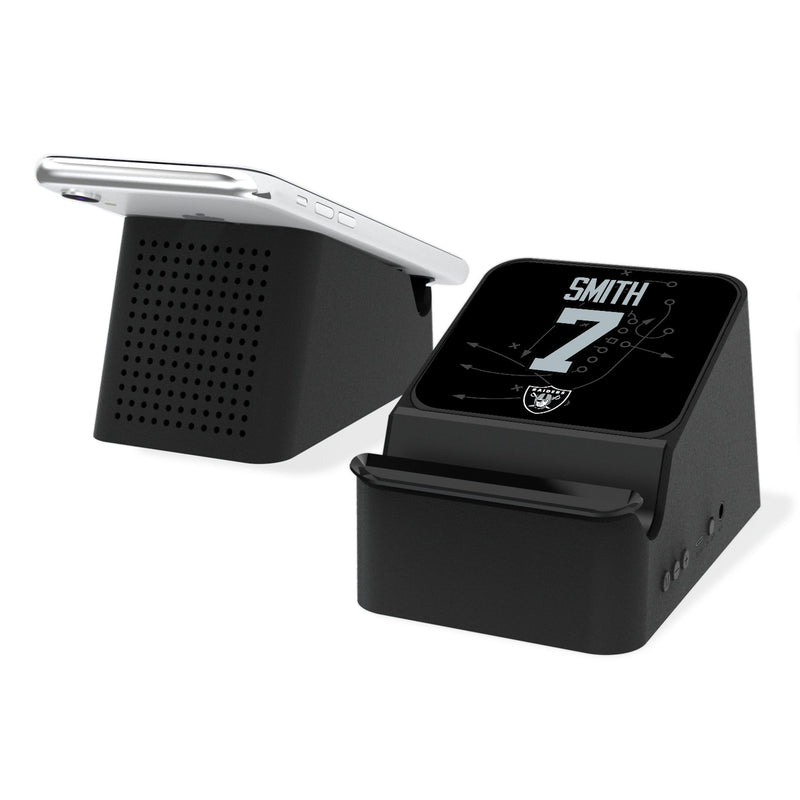 Geno Smith Las Vegas Raiders 7 Game Tactic Wireless Charging Station and Bluetooth Speaker