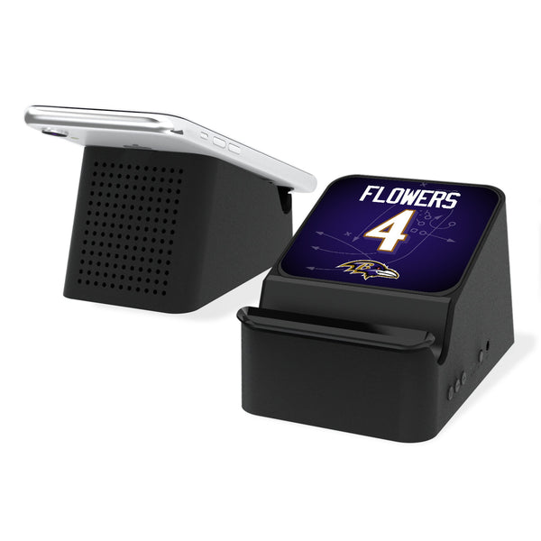 Zay Flowers Baltimore Ravens 4 Ready Wireless Charging Station and Bluetooth Speaker