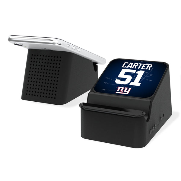 Abdul Carter New York Giants 51 Game Tactic Wireless Charging Station and Bluetooth Speaker