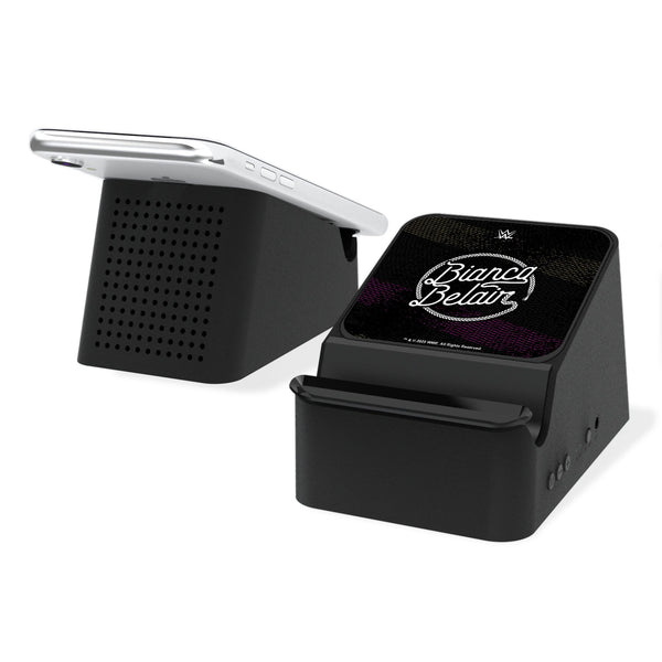 Bianca Belair Steel Wireless Charging Station and Bluetooth Speaker