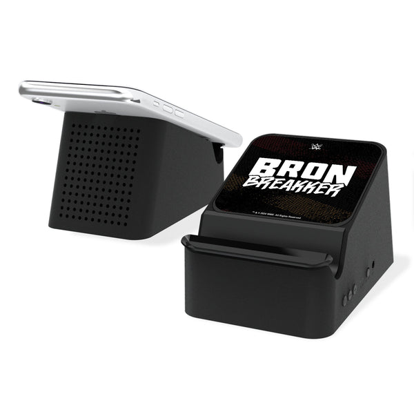 Bron Breakker Steel Wireless Charging Station and Bluetooth Speaker