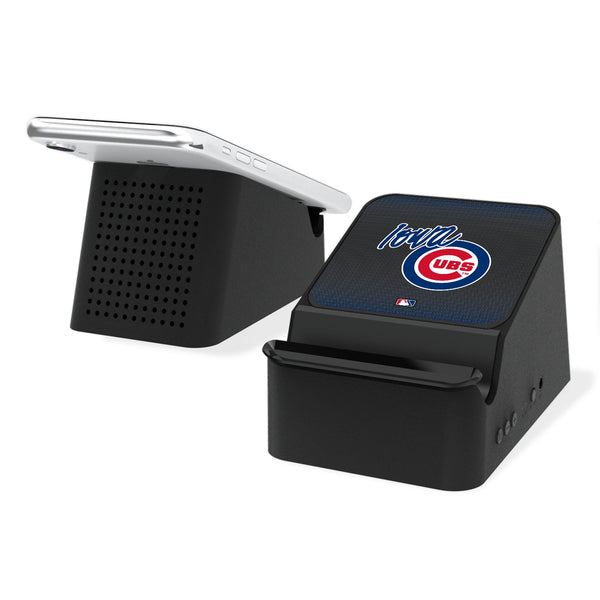 Iowa Cubs Linen Wireless Charging Station and Bluetooth Speaker
