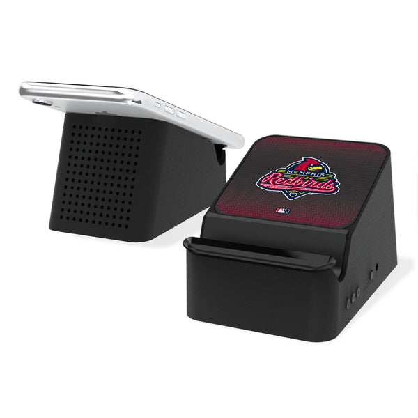 Memphis Redbirds Linen Wireless Charging Station and Bluetooth Speaker