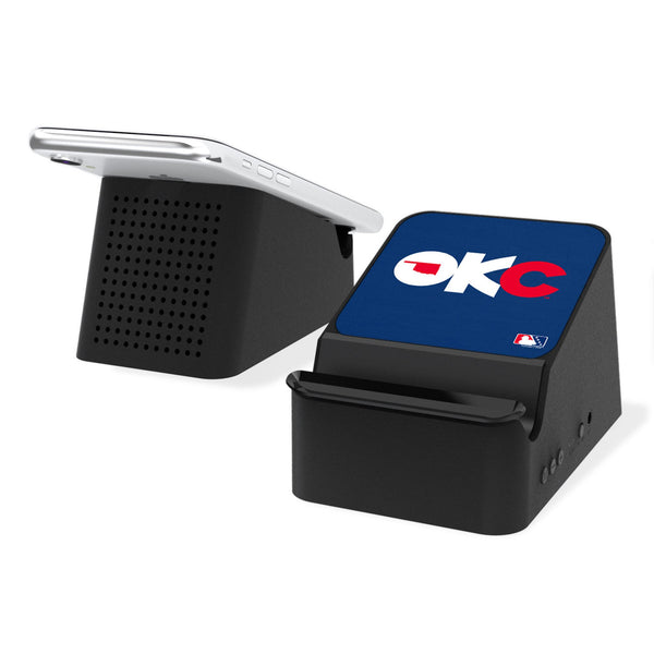 Oklahoma City Baseball Club Solid Wireless Charging Station and Bluetooth Speaker
