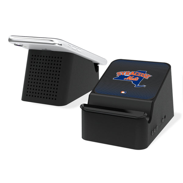 Syracuse Mets Linen Wireless Charging Station and Bluetooth Speaker