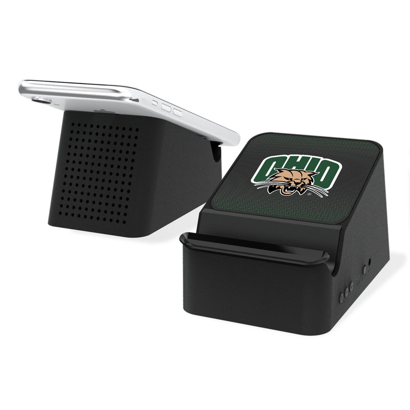 Ohio University Bobcats Linen Wireless Charging Station and Bluetooth Speaker