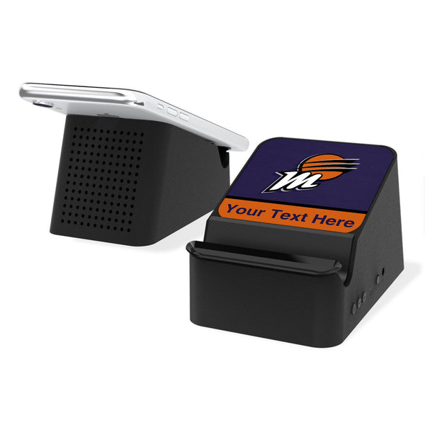 Phoenix Mercury Personalized Endzone Solid Wireless Charging Station and Bluetooth Speaker