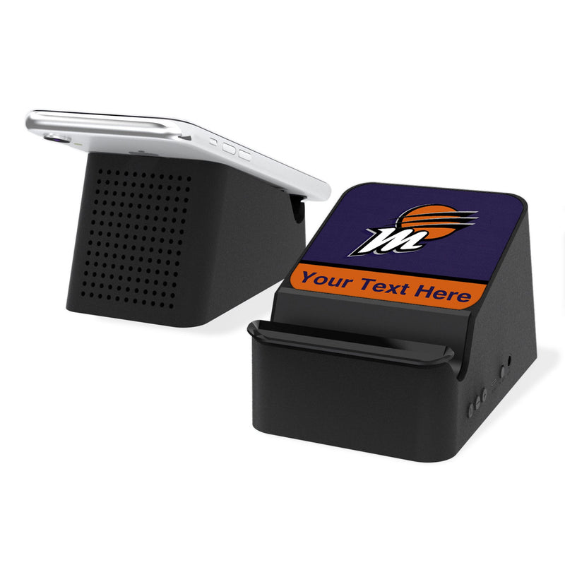 Phoenix Mercury Personalized Endzone Solid Wireless Charging Station and Bluetooth Speaker