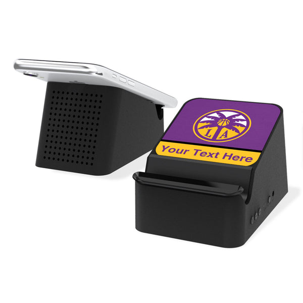 Los Angeles Sparks Personalized Endzone Solid Wireless Charging Station and Bluetooth Speaker