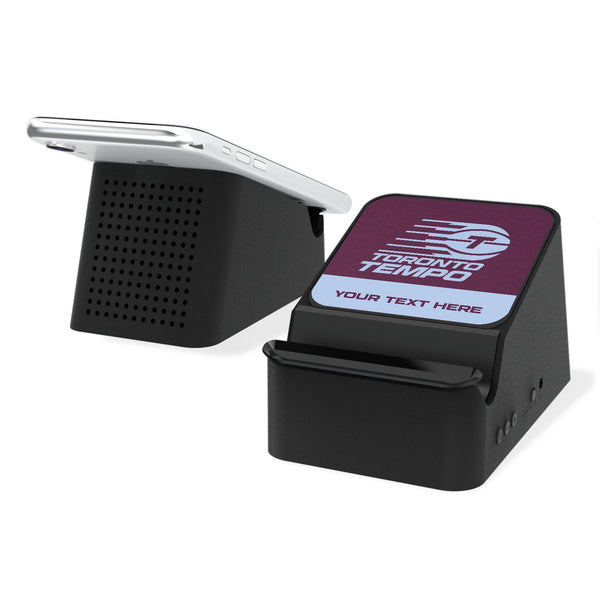 Toronto Tempo Personalized Endzone Solid Wireless Charging Station and Bluetooth Speaker