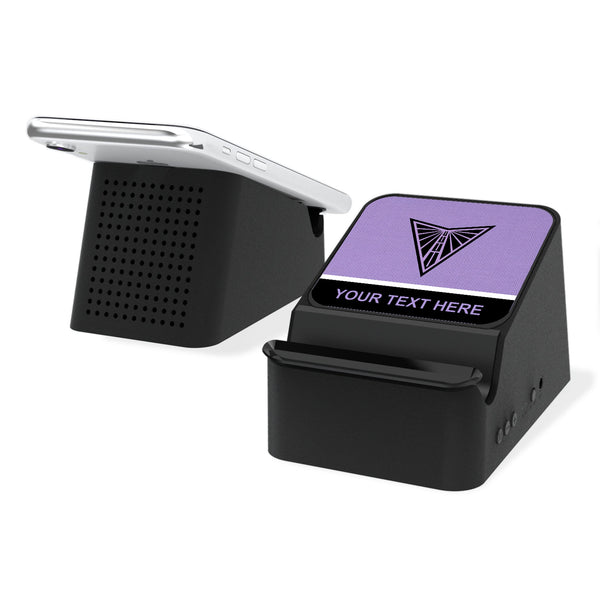 Golden State Valkyries Personalized Endzone Solid Wireless Charging Station and Bluetooth Speaker