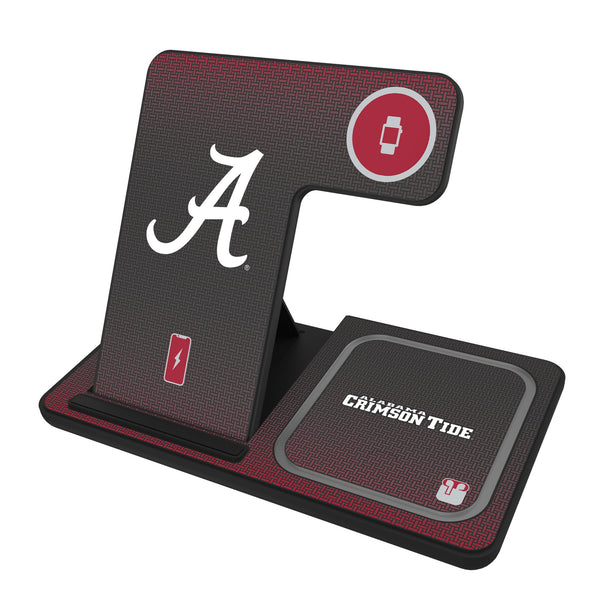 University of Alabama Crimson Tide Script A Linen 3 in 1 Charging Station
