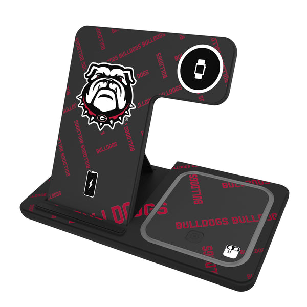 University of Georgia Bulldogs Uga Quadtile 3 in 1 Charging Station