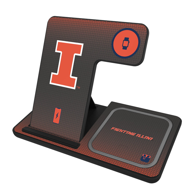 University of Illinois Fighting Illini Linen 3 in 1 Charging Station