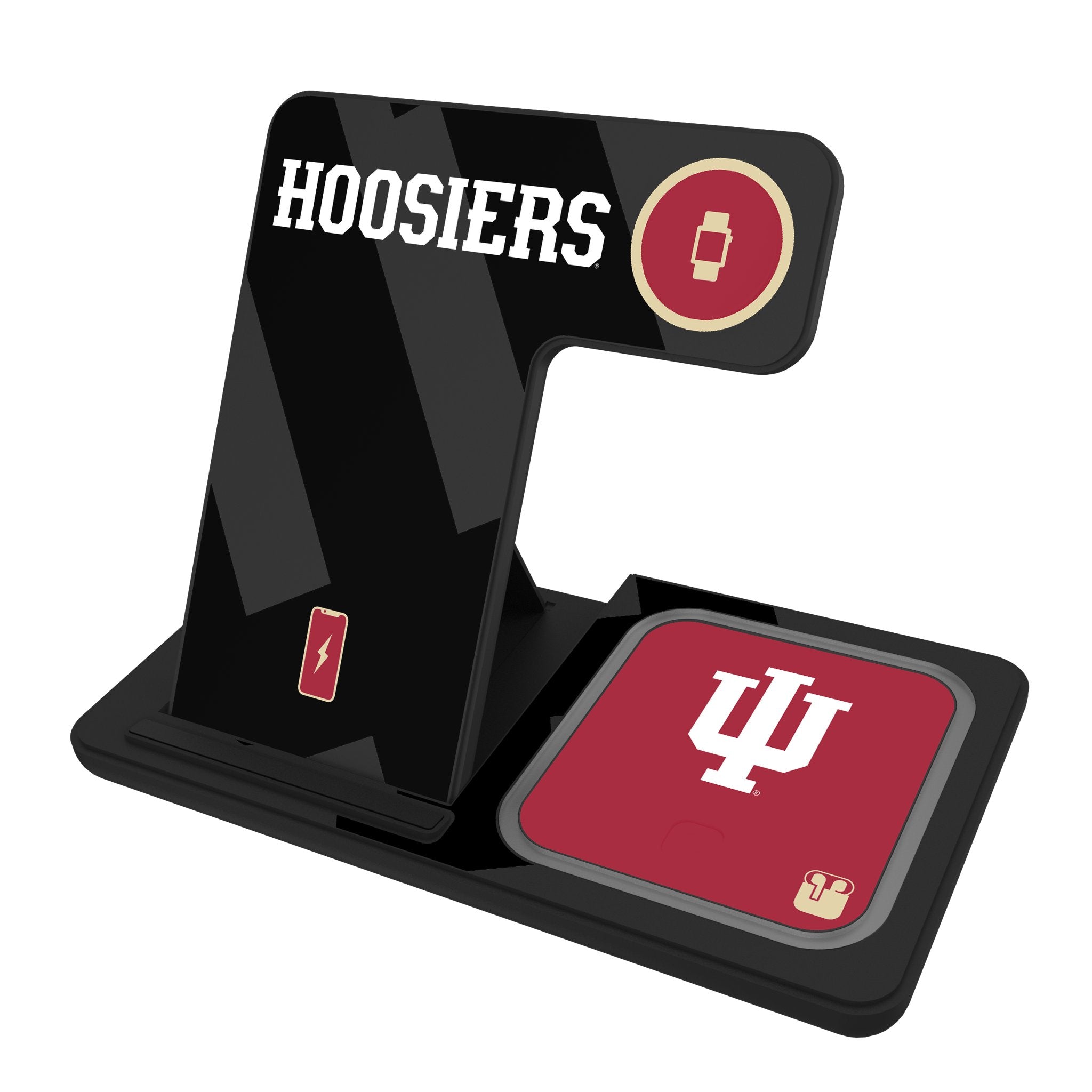 Indiana University Hoosiers Monocolor Tilt 3 in 1 Charging Station