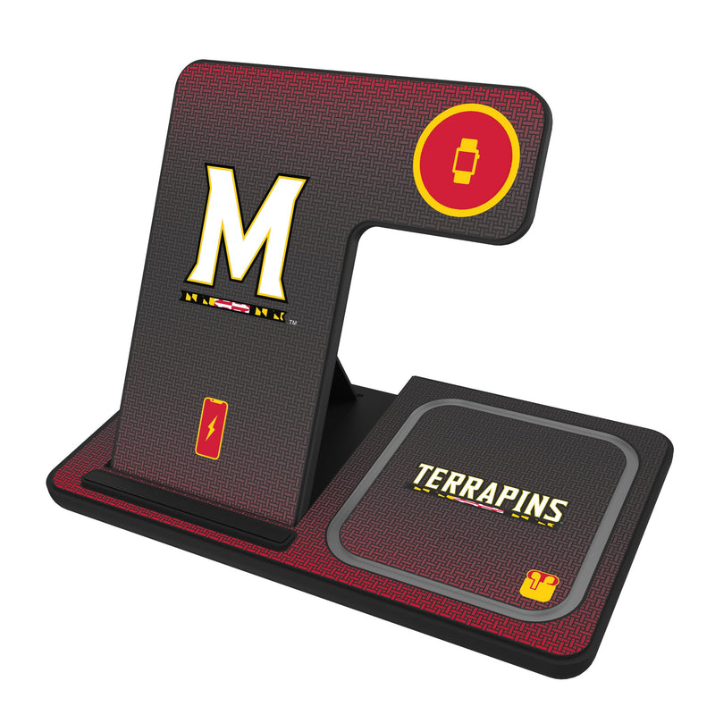 University of Maryland Terrapins Linen 3 in 1 Charging Station