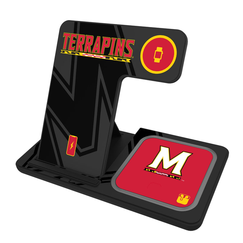 University of Maryland Terrapins Monocolor Tilt 3 in 1 Charging Station