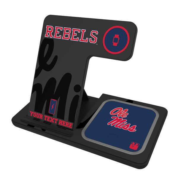 University of Mississippi Rebels Personalized Tilt 3 in 1 Charging Station