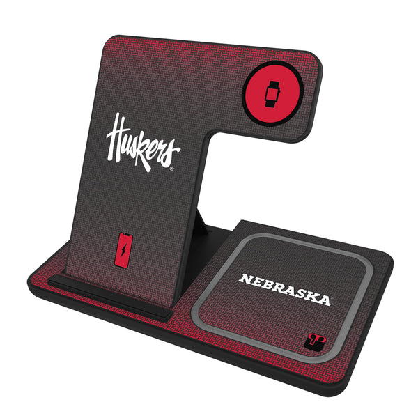 University of Nebraska Huskers Linen 3 in 1 Charging Station