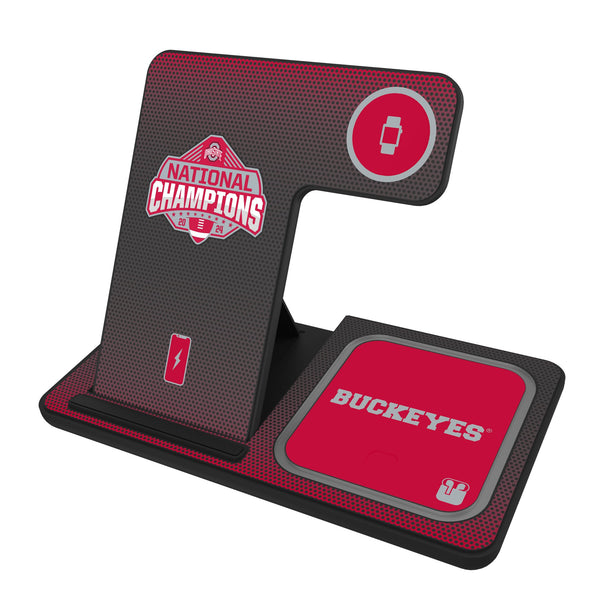 Ohio State University Buckeyes 2024 College Football Playoff National Champion 3 in 1 Charging Station