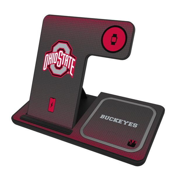 Ohio State University Buckeyes Linen 3 in 1 Charging Station