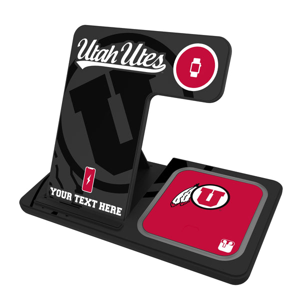 University of Utah Utes Personalized Tilt 3 in 1 Charging Station