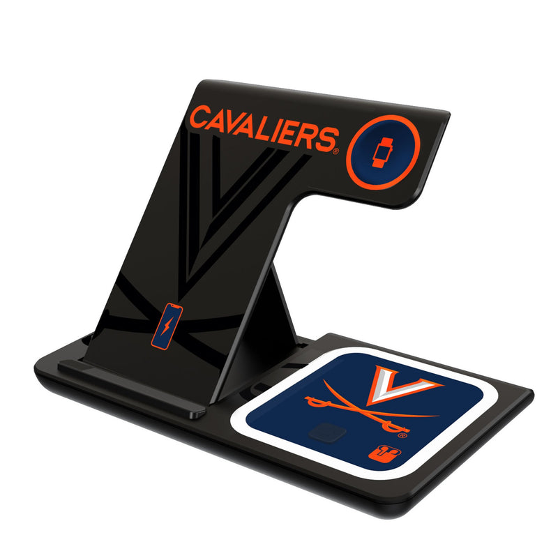 University of Virginia Cavaliers Monocolor Tilt 3 in 1 Charging Station