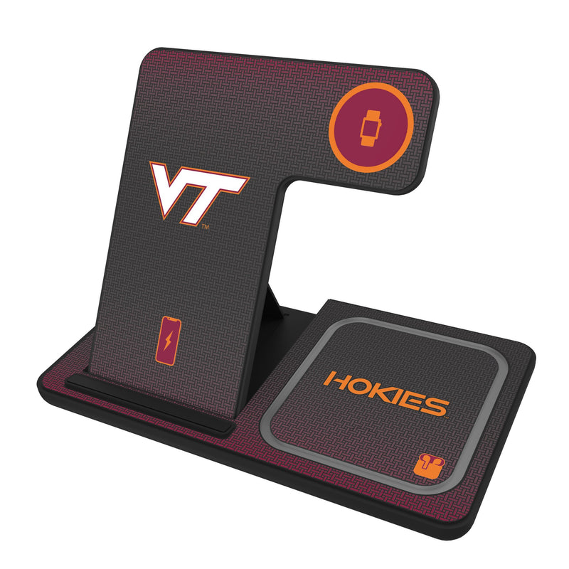 Virginia Tech Hokies Linen 3 in 1 Charging Station
