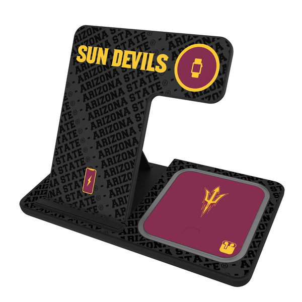 Arizona State University Sun Devils Monocolor Tilt 3 in 1 Charging Station