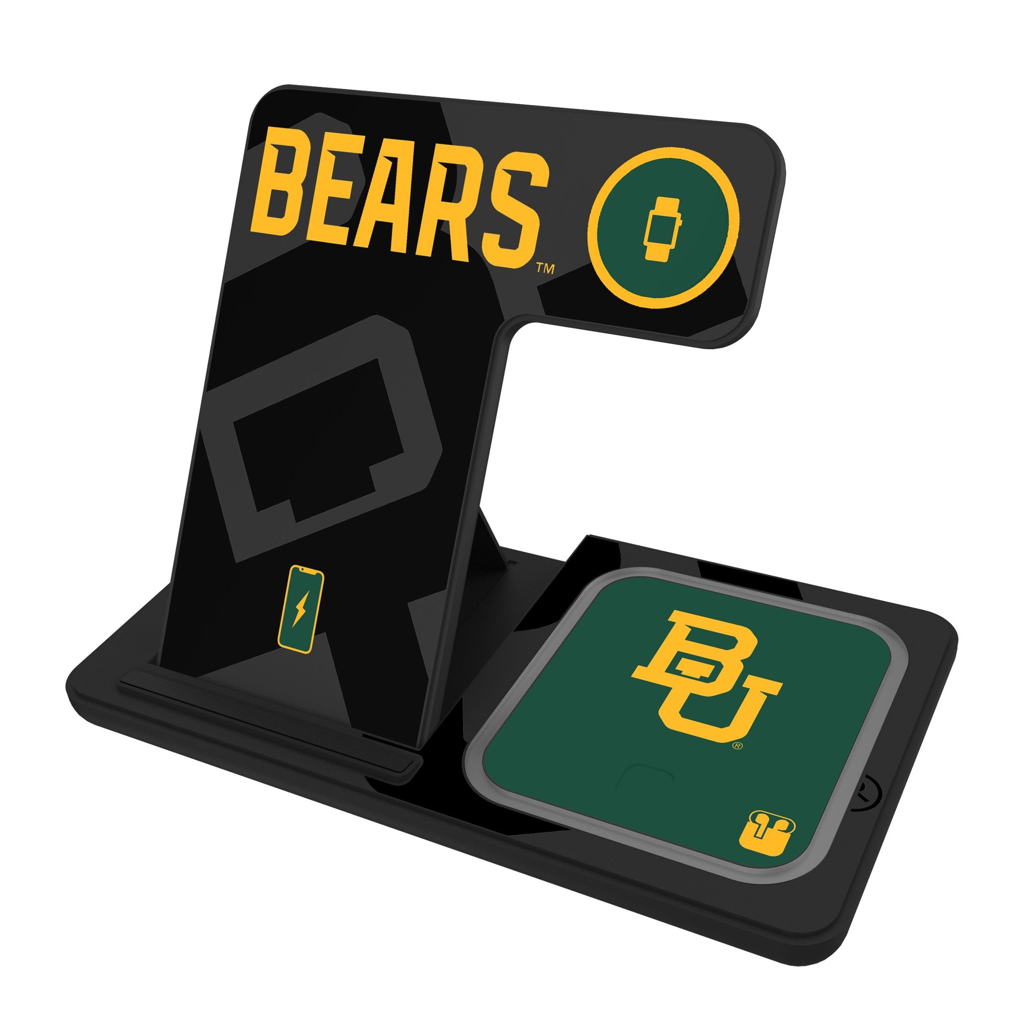 Baylor University Bears Monocolor Tilt 3 in 1 Charging Station