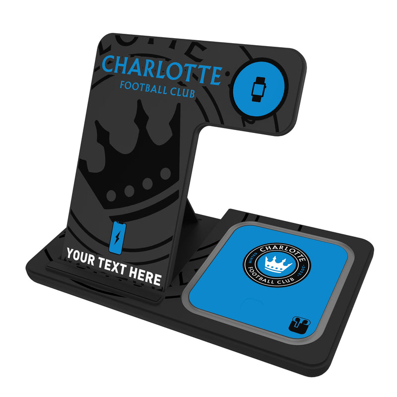 Charlotte FC Personalized Tilt 3 in 1 Charging Station