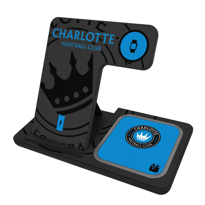 Charlotte FC Monocolor Tilt 3 in 1 Charging Station