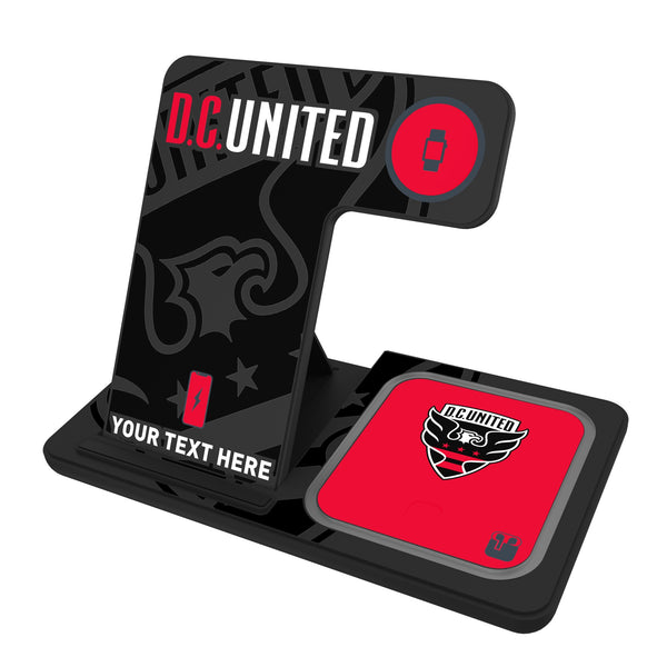 DC United Personalized Tilt 3 in 1 Charging Station
