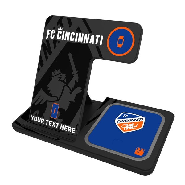 FC Cincinnati Personalized Tilt 3 in 1 Charging Station