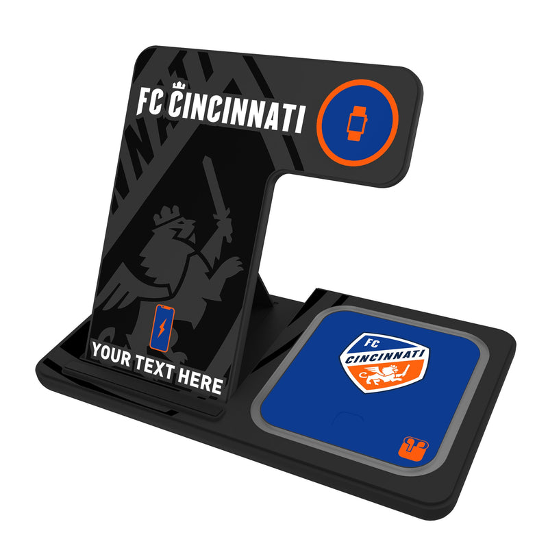 FC Cincinnati Personalized Tilt 3 in 1 Charging Station