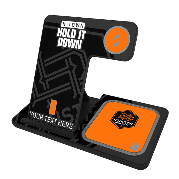 Houston Dynamo Personalized Tilt 3 in 1 Charging Station