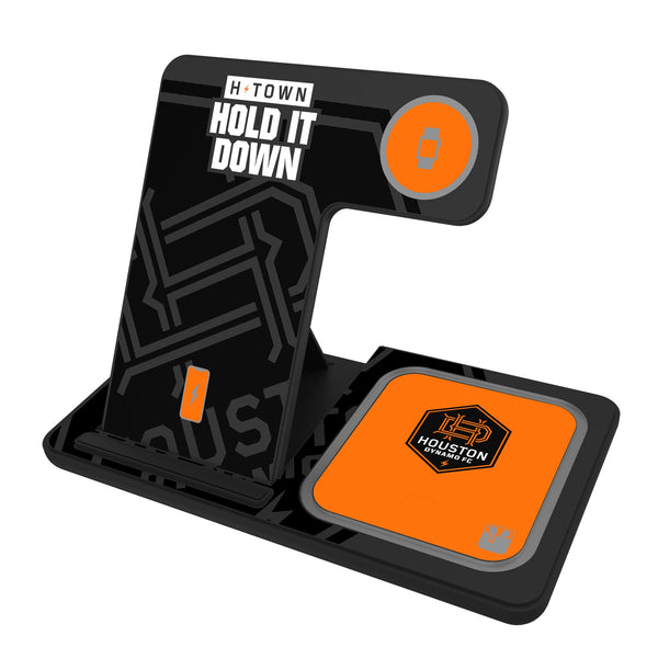Houston Dynamo Monocolor Tilt 3 in 1 Charging Station