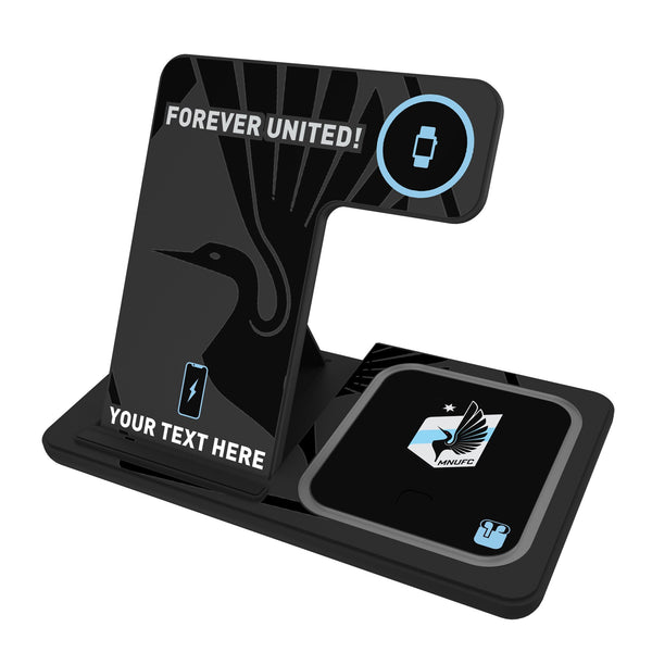 Minnesota United FC Personalized Tilt 3 in 1 Charging Station