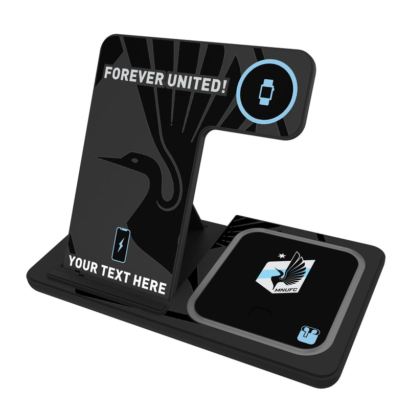 Minnesota United FC Personalized Tilt 3 in 1 Charging Station
